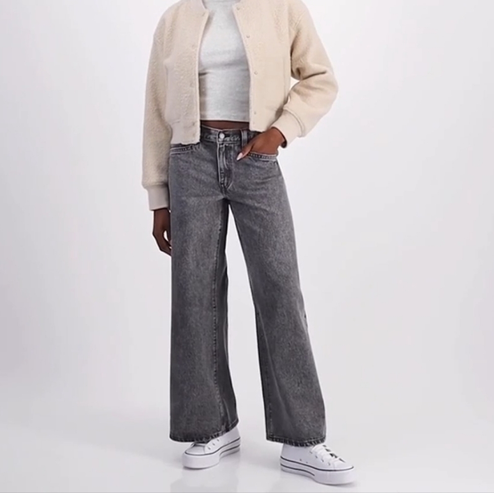 Levi's 94 Baggy Wide Leg Relaxed Fit Gray Women's Jeans